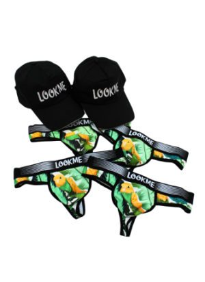 Pack 4 Strings Homme LM2402-57BIR LOOKME + 2 Casquettes Offertes